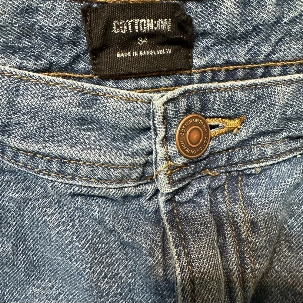 Cotton On Jean Shorts High Waisted Baggy Distressed Denim Trendy Summer